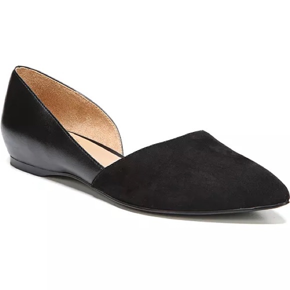 Naturalizer Black Suede Pointed Flats - Picture 5 of 8